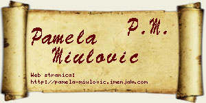 Pamela Miulović vizit kartica